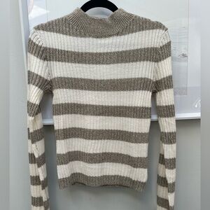 Mock-neck Striped Sweater Size Small NWT